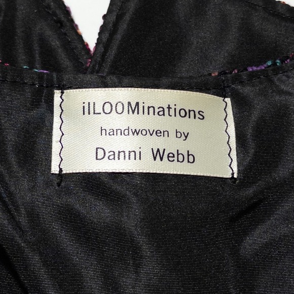 ilLOOMinations Danni Webb Vest Women Sz S/M Handwoven Multicolor Button Up Lined - Picture 9 of 9